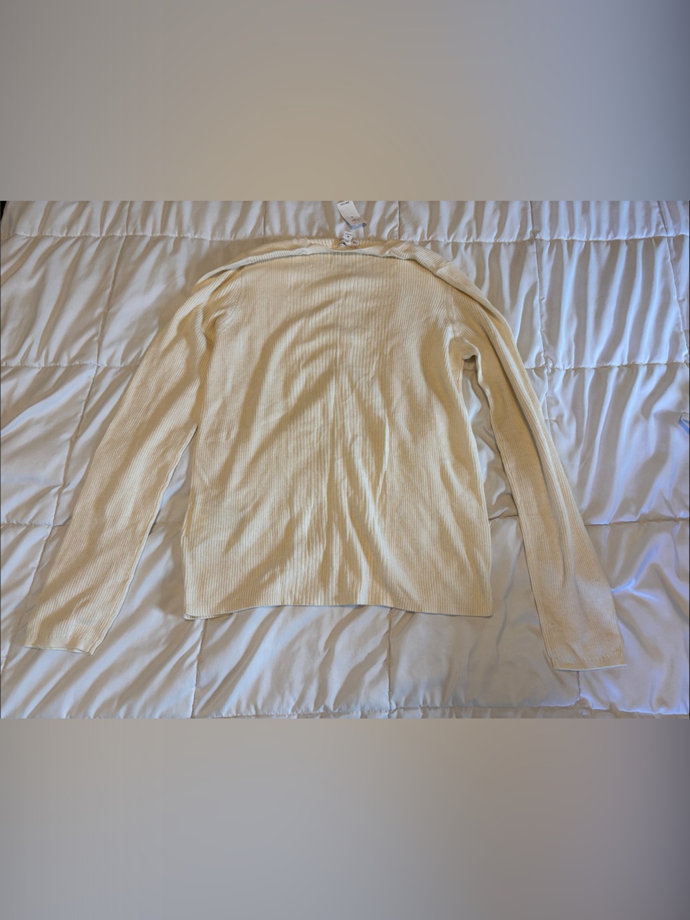 GAP Cream and Beige Ribbed Button-Front Cardigans - Picture 4 of 5